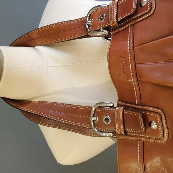 Coach brown large tote leather  shoulder bag - Picture 3 of 12